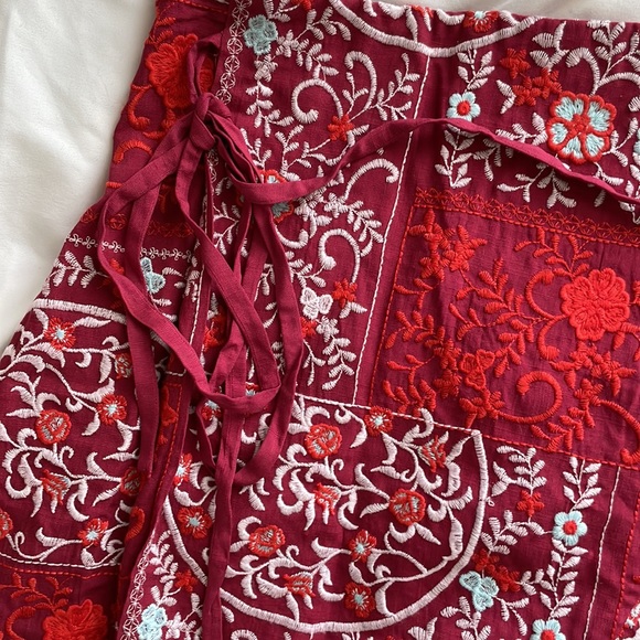 Embroidered Ruffle Mini Skirt - Picture 4 of 6